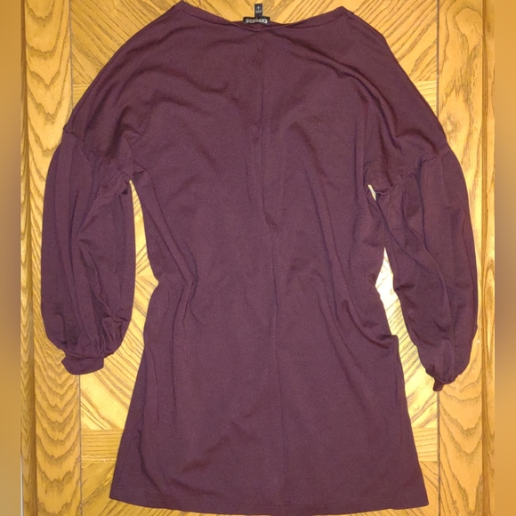 Express purple puff sleeve dress - Picture 4 of 4